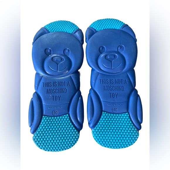 MOSCHINO “bubble teddy” sneakers Blue - size 9.5 - Picture 3 of 8